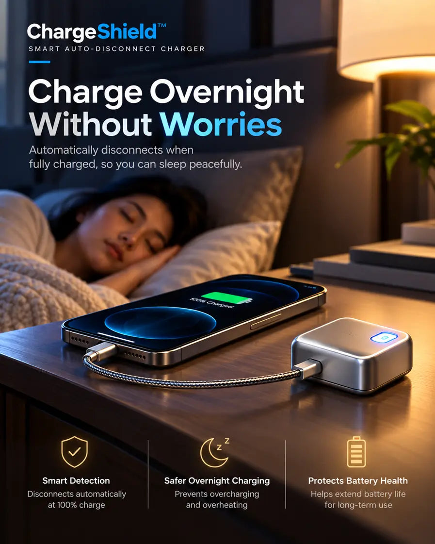 ChargeShield™ 140W Smart Auto-Disconnect Charging Adapter