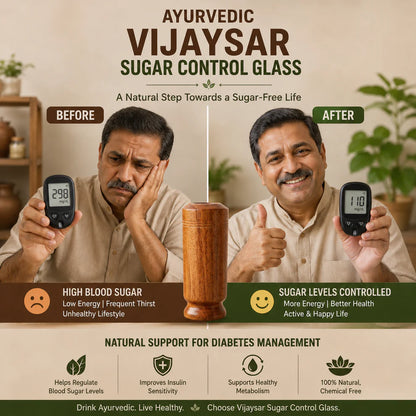 Ayurvedic Vijaysar Wooden Glass (BUY 1 GET 1 FREE)