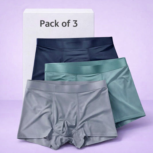 Men's Ice Silk Briefs Boxers  (Pack of 3)(random colour)